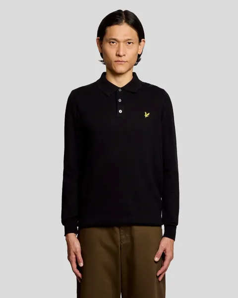 Lyle & Scott Merino Blend Long Sleeve Polo Shirt