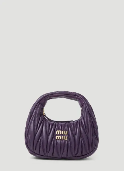 Wander Matelassé Leather Hobo Mini Shoulder Bag