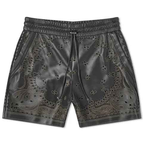Leather Bandana Shorts