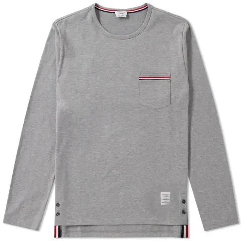 Long Sleeve Medium Weight Jersey Pocket Tee