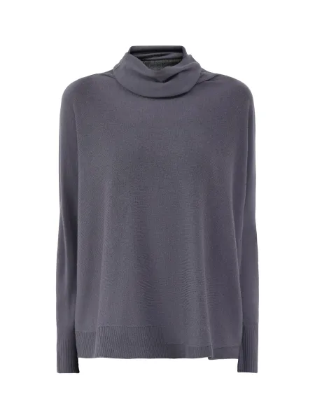 Oska Virgin Wool Roll Neck Long-Sleeved Jumper - Graphite