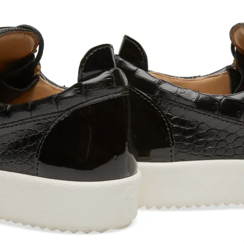 Croc Embossed Double Zip Low Sneaker