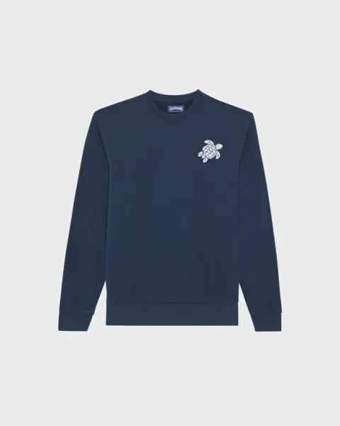 Vilebrequin Men Crewneck Cotton Sweatshirt Turtle