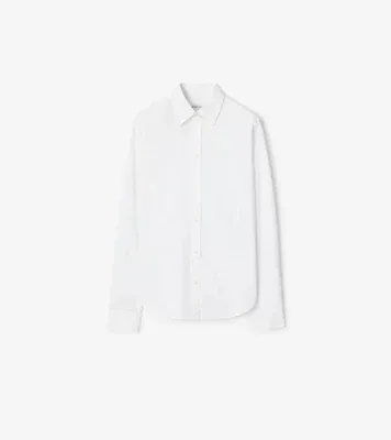 Classic Fit Cotton Poplin Formal Shirt in White