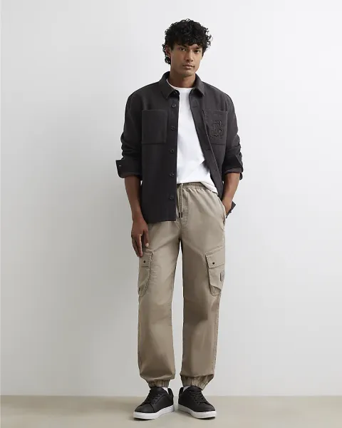 River Island Regular Fit Stretch Cargo Trousers