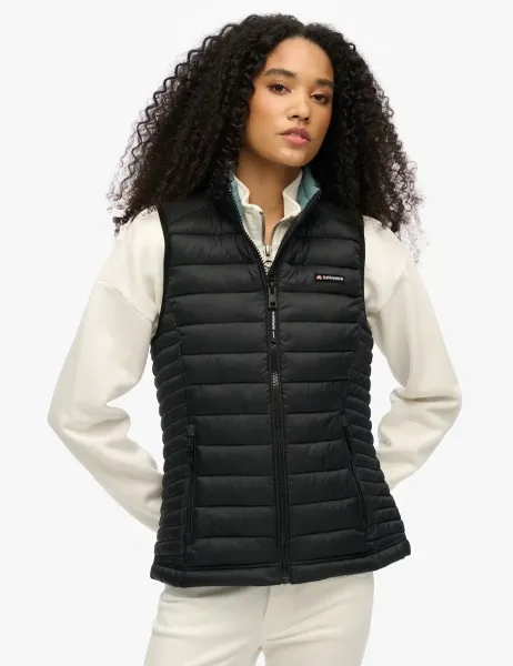 Superdry & Co Padded High Neck Gilet Black