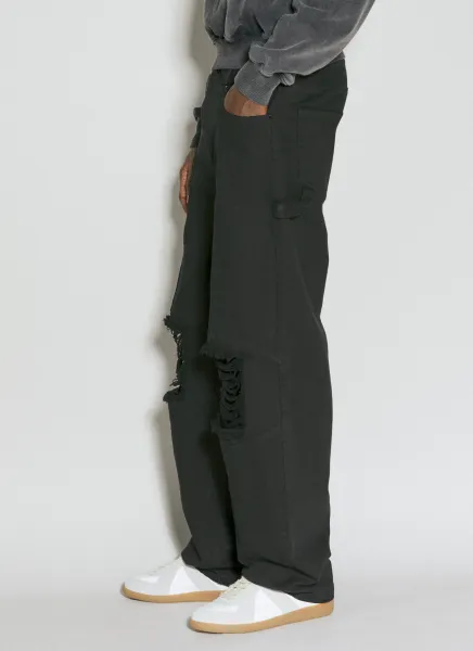 Distressed Knee Denim Pants