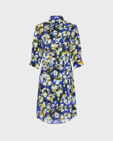 Vilebrequin Women Viscose Long Shirt Dress Frangipanier Trouble