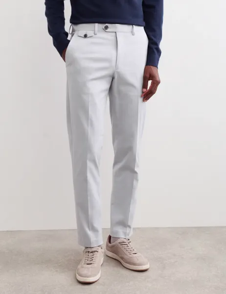Jaeger Tailored Fit Italian Cotton Chinos Grey