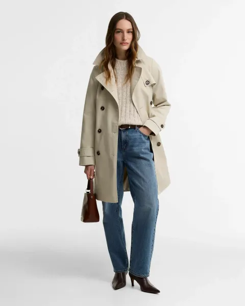 BARBOUR Short Greta Showerproof Trench Coat