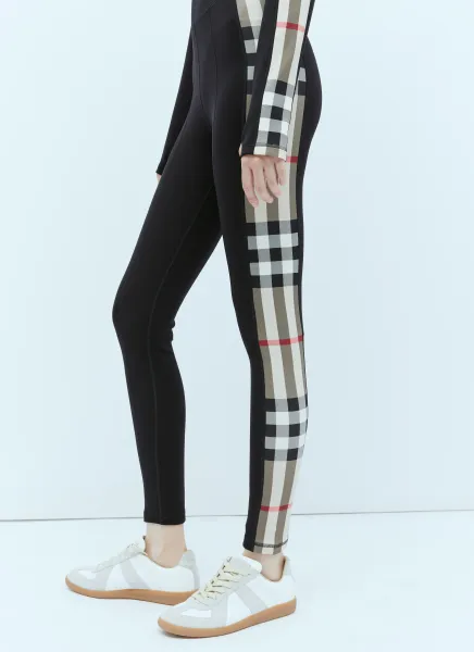 Check Panel Leggings