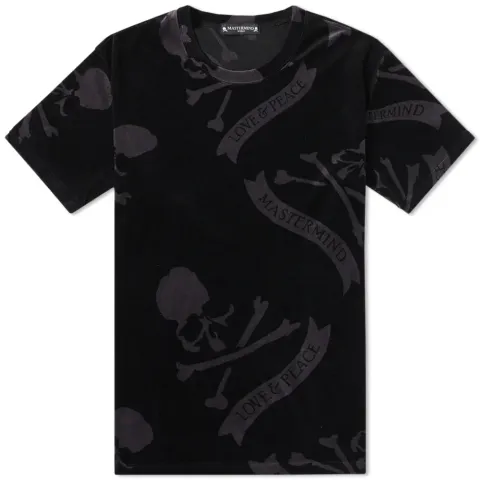 All-Over Skull Velour T-Shirt