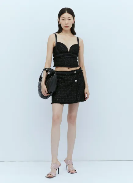 Medusa Tweed Mini Skirt
