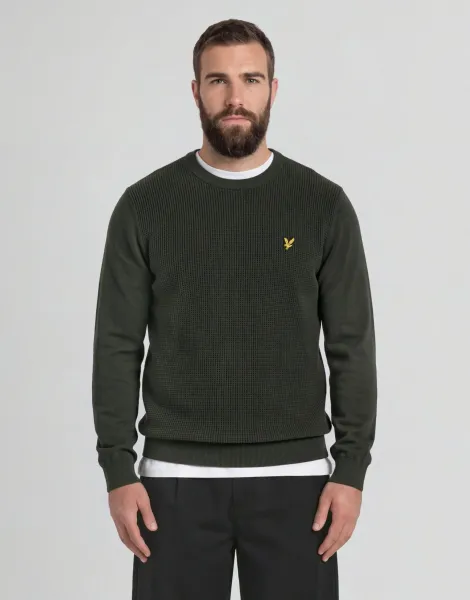 Lyle & Scott Waffle Crew Neck Jumper