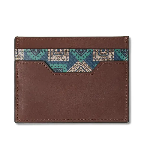 Fred Perry x Drake's Geometric Card Wallet