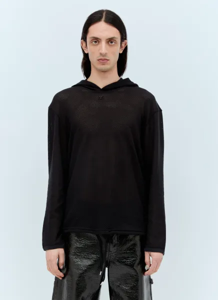 Mesh Hooded Sweatshirt