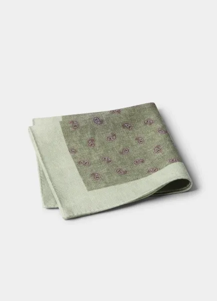 Paisley Wool Pocket Square