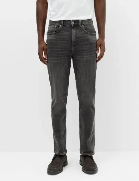 Marks & Spencer Authentic Tapered Fit Stretch Jeans Black Mix