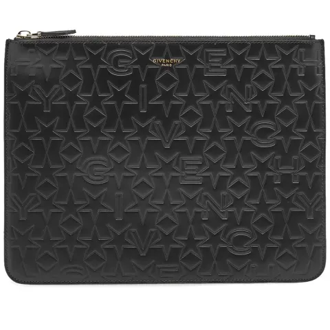Large Stars Embossed Pouch