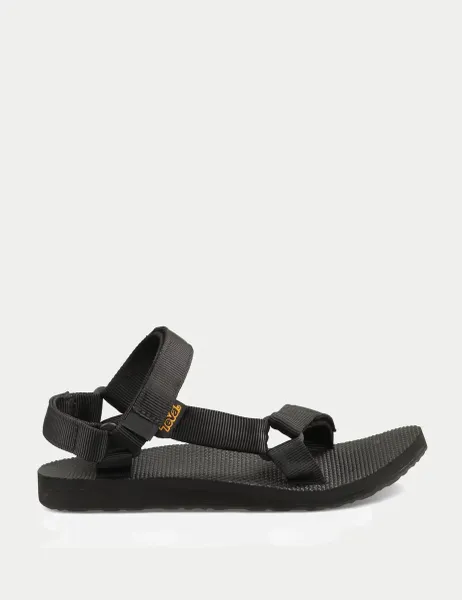 Teva Original Universal Ankle Strap Flat Sandals Black
