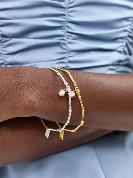 ChloBo Dainty Moon Cut Sparkle Travel Seeker Bracelet