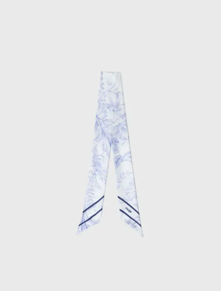 Floral print silk scarf