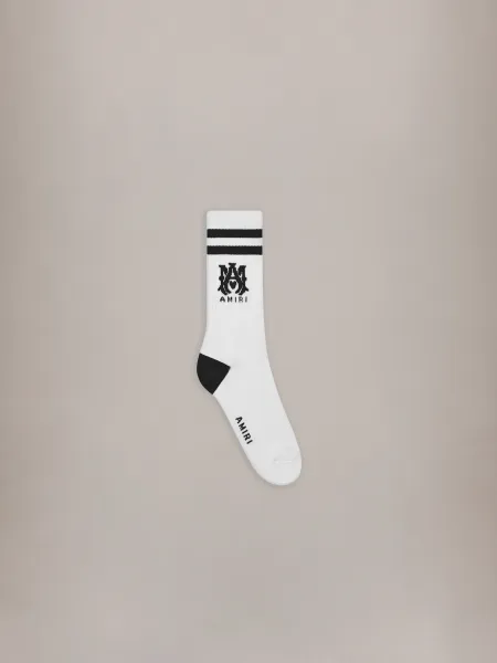AMIRI MA CORE LOGO SOCKS - White Black
