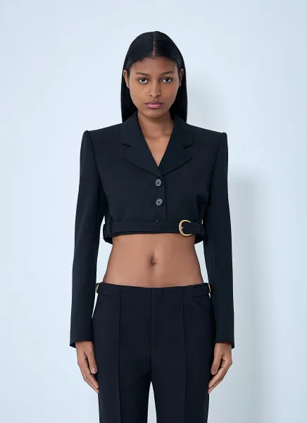 Cropped Wool Blazer