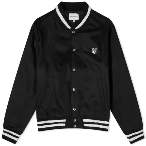 Grey Fox Head Patch Bomber Jacket