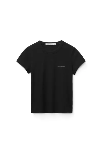 Logo-Print Shrunken Jersey Tee