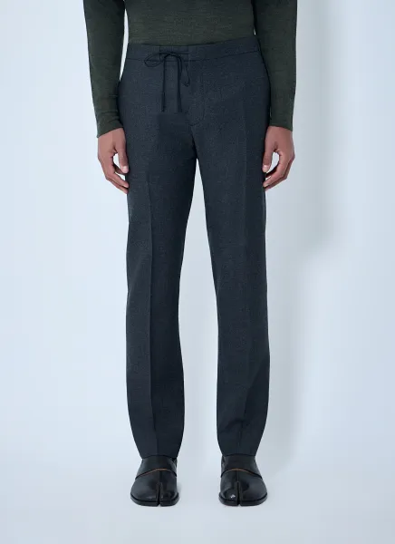 Drawstring Wool Pants