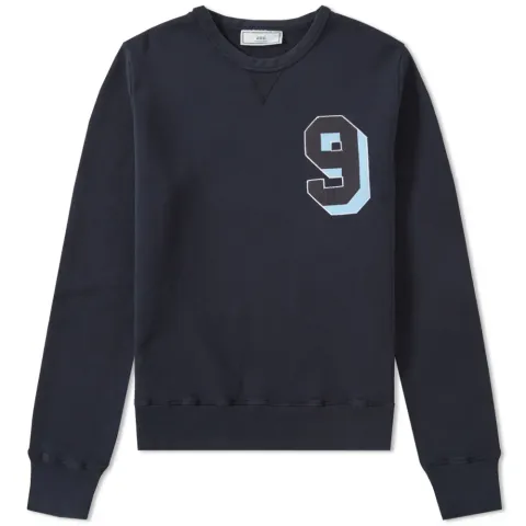 AMI 9 Logo Crew Sweat
