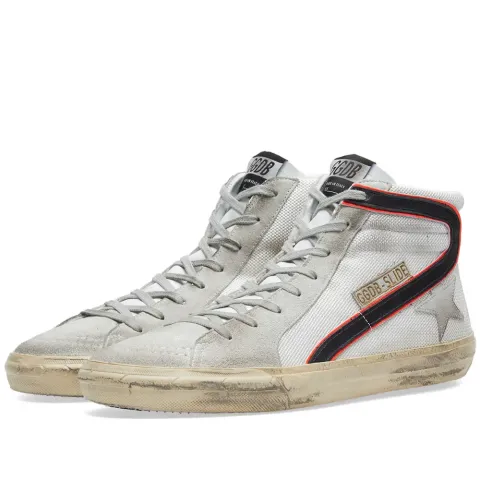 Slide Leather & Suede Sneaker