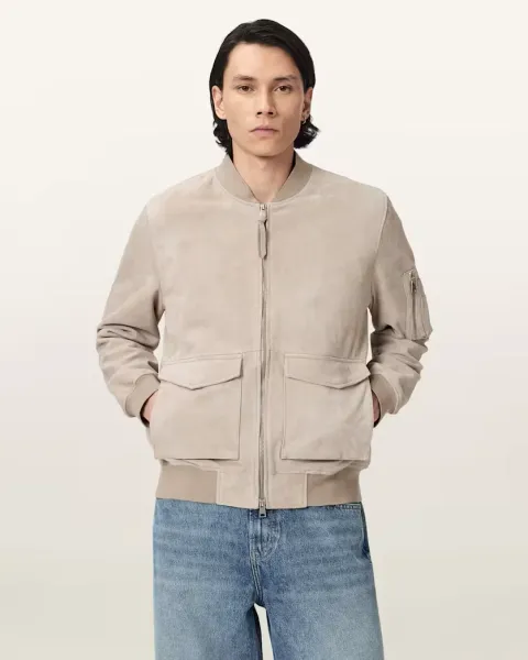 Rokko Relaxed Suede Bomber Jacket
