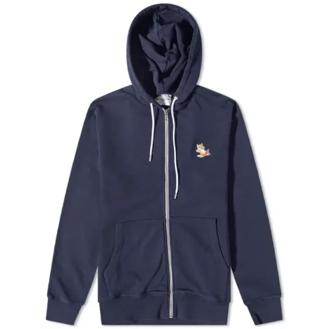 Maison Kitsuné Chillax Fox Patch Zipped Hoodie