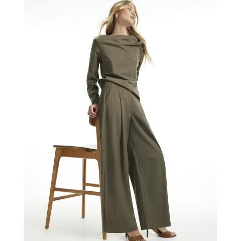 River Island Stripe Barrel Leg Trousers