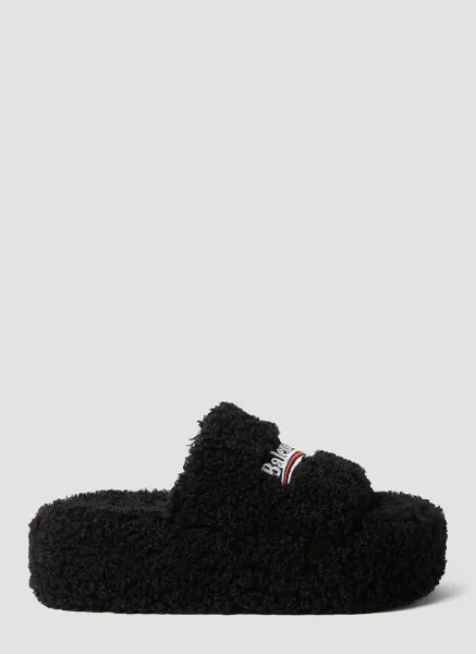 Furry Platform Sandals