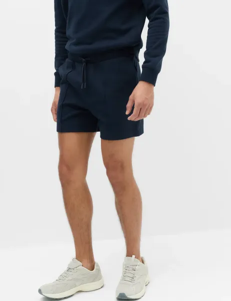 Marks & Spencer Cotton Rich Ultimate Short length Shorts Navy