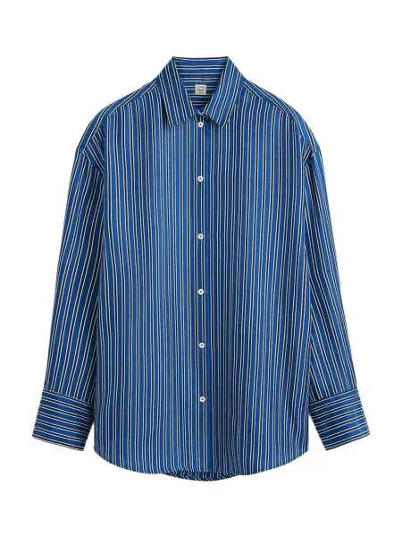 Oversized Striped Shirt Blue/Navy
