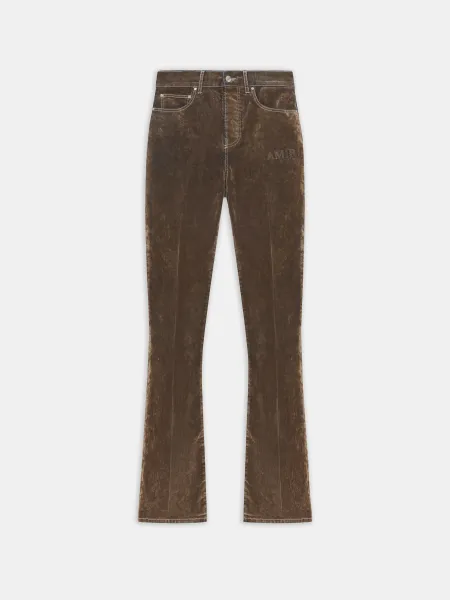 VELVET FLARE JEAN - TAN