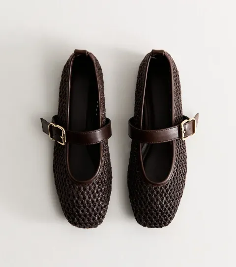 Women's Truffle Brown Faux Leather Woven Mary Jane Pumps Vegan