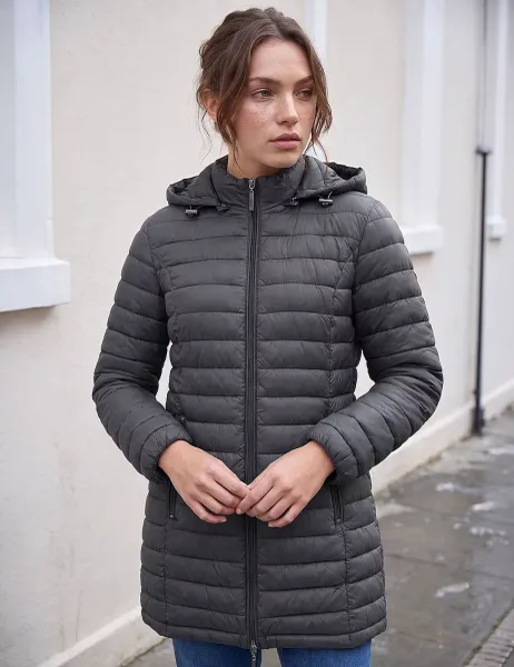 Roman Petite Quilted Hooded Puffer Coat Dark Grey
