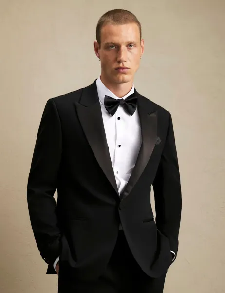 River Island Slim Fit Single Breasted Tuxedo Jacket