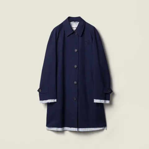Single-breasted poplin coat