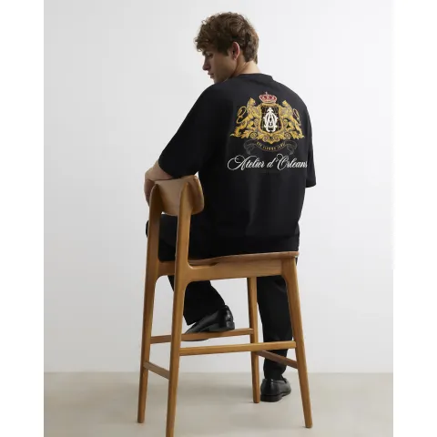 River Island Crest Atelier Oversized Fit T-Shirt
