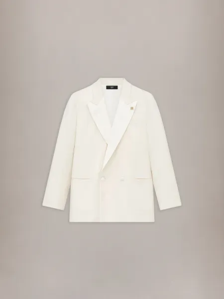 MA DOUBLE-BREASTED BLAZER - Alabaster