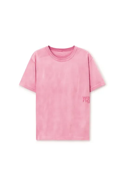 Pink Cotton-Jersey Logo Tee
