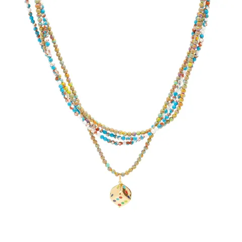 Multi Wrap Beaded Necklace