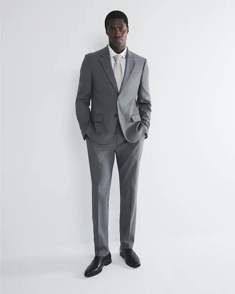 River Island Stretch Slim Fit Suit Trousers