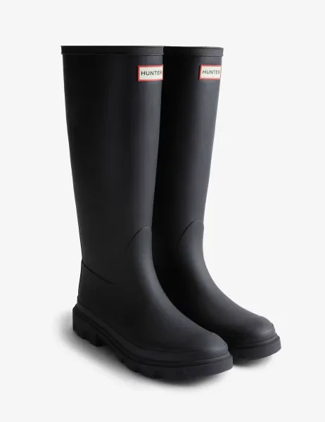 Hunter Downpour Knee High Wellies Black